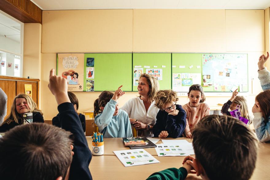 de Leesjury op school in Maldegem