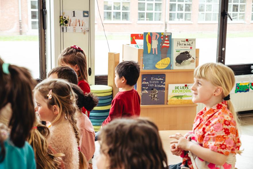 de Leesjury op school in Maldegem