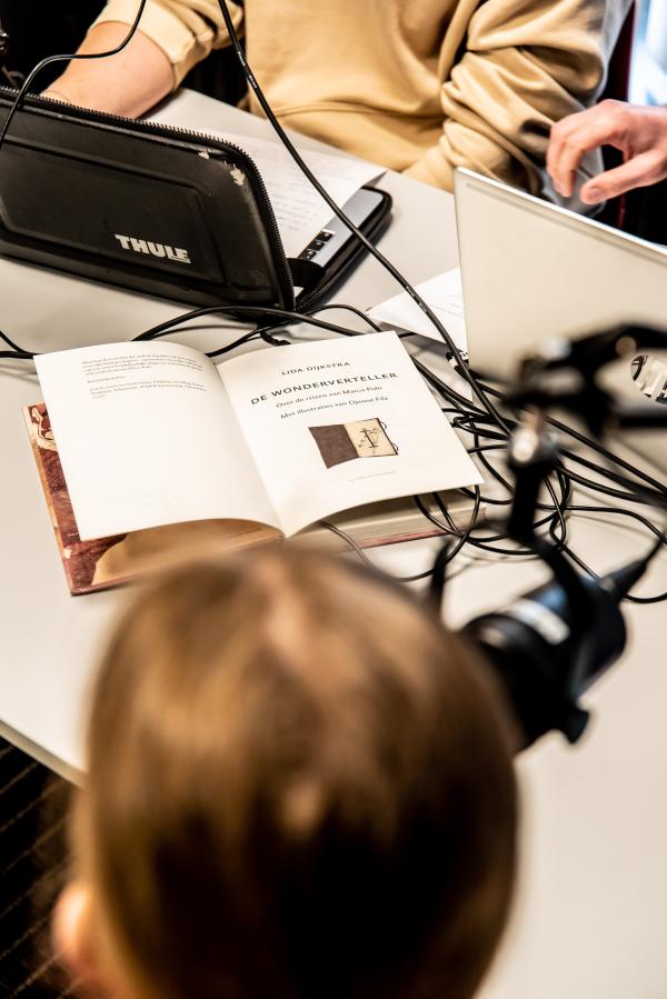 Opname van de Leesjury-podcast in Aalter