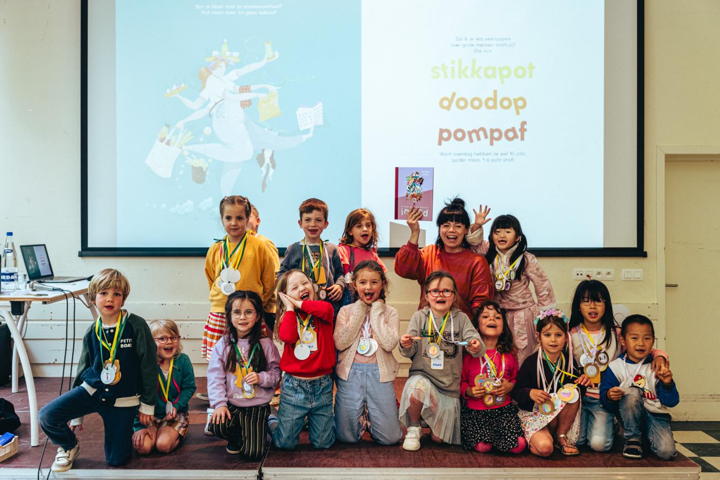 kinderen met illustrator