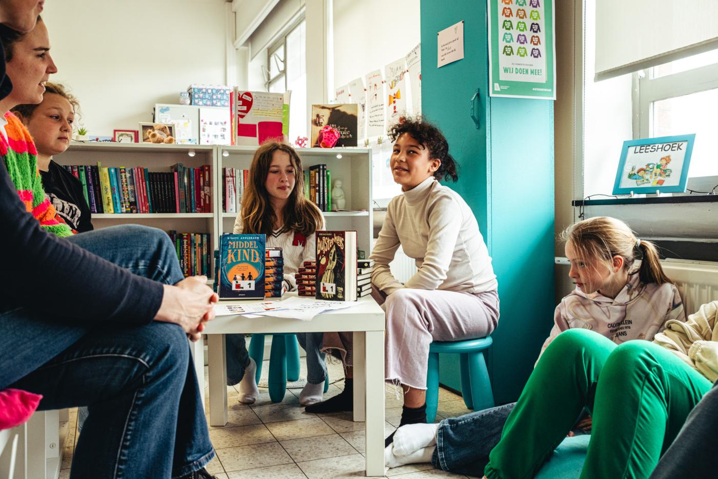 de Leesjury op school in Maldegem