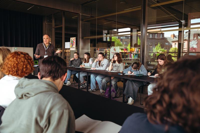 workshop met Luc Hanegreefs op het slotfeest