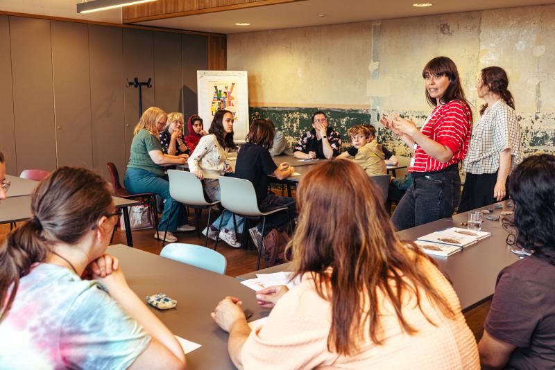 workshop van  Kristien In-'t-Ven en illustrator Martha Verschaffel